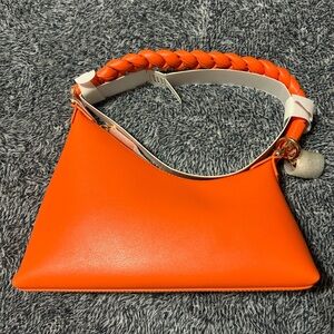 Brand new limited edition Aupen Bag Orange Women's Bag with Braided Handle